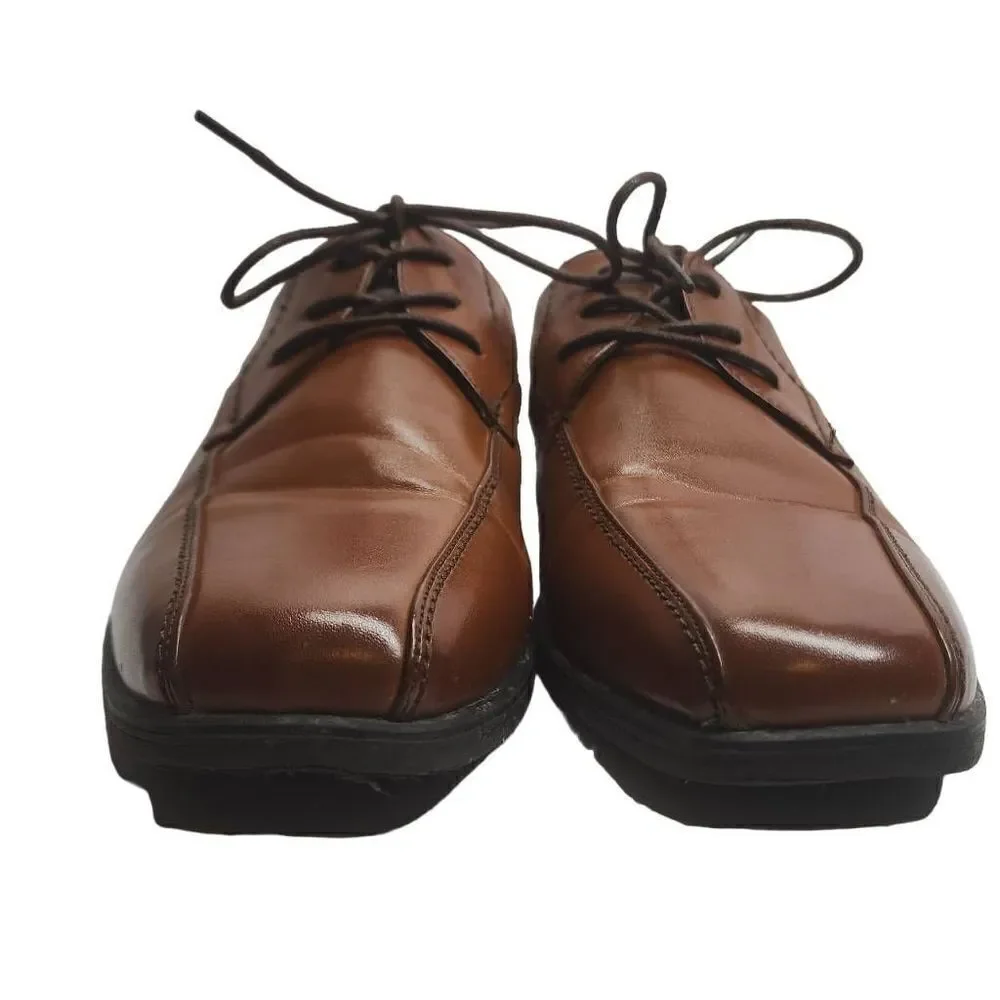 Florsheim Kid's Brown Leather Lace Up Bicycle Toe‎ Oxford Dress Shoes Size 6.5M